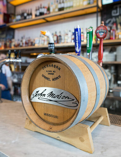 The barrel of John Molson at Souvlaki Bar